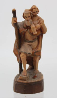 Auktion 359<br>kl. religiöse kl. Figur, Hlg. Christopherus, H-6,4cm [1]
