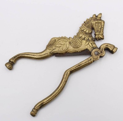 Auktion 359<br>antiker Betelschneider, Indien, Bronze, Pferd, L-13cm [1]