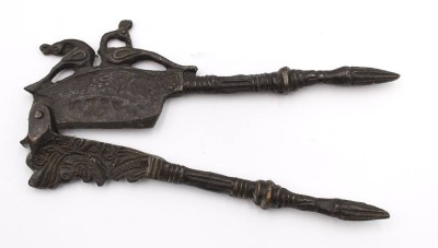 Auktion 359<br>antiker Betelschneider, Indien, Bronze geschwärzt, L-16cm [1]