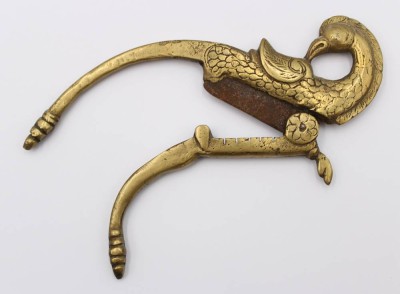 Auktion 359<br>antiker Betelschneider, Indien, Bronze, Vogel, L-18cm [1]