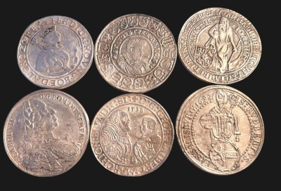 Auktion 359<br>6x Kopien antiker Münzen, alle Silber-925-, am Rand gemarkt als Kopie, zusammen 143,4 gr. [1]