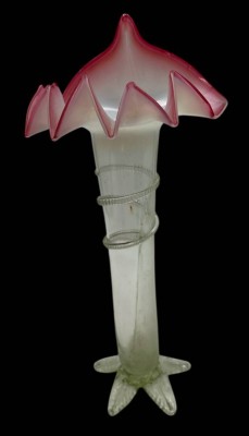 Auktion 359<br>antike Vase, mit Überfang-Rand, wohl 19.Jhd.,, H--33 cm [1]