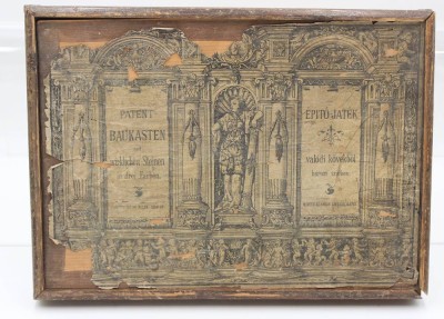 Auktion 359<br>Steinbaukasten um 1900, wohl komplett, Altersspuren [1]