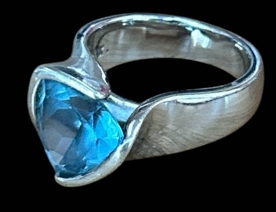 Auktion 359<br>Pierre Lang Ring mit hellblauen Stein, RG 59 [1]