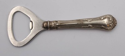 Auktion 359<br>Flaschenöffner, Silbergriff, Dänemark, L-10cm [1]