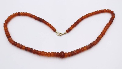 Auktion 359<br>Bernstein-Kette, facett. Steine, 25,3gr., L-58cm [1]