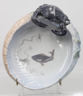 Auktion 359<br>ovale Krebsschale, Royal Copenhagen, Dänemark, Entw. Erik Nielson, Modellnr. 2465, ca. 24 x 20cm [1]