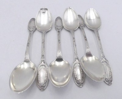 Auktion 359<br>6x Teelöffel, versilbert, L-11 cm [1]