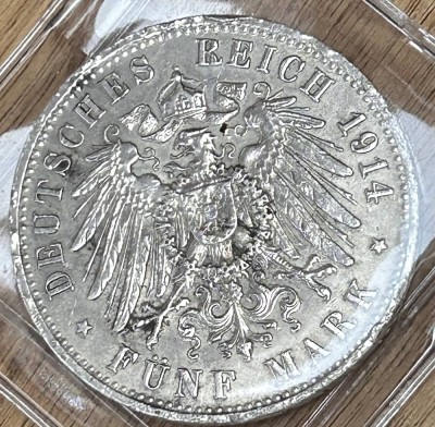 Auktion 359<br>5 Mark 1914, Wilhelm II, Deutsches Reich [1]