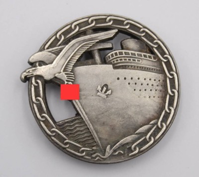 Auktion 359<br>Abzeichen für Blockadebrecher, verso Hersteller, original? [1]