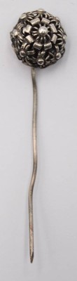 Auktion 359<br>Trachtennadel, Silber, 3gr., älter, getragene Erhaltung, L-6cm [1]