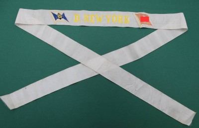 Auktion 359<br>Mützenband, HAPAG, D.New York, 3. Reich [1]
