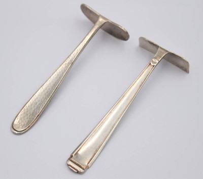 Auktion 359<br>2x Breischieber, älter, WMF und Robbe & Berking, Auflage, ca. L-10cm [1]