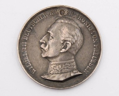 Auktion 359<br>Medaille, 175 Jahr Feier Schützengilde Zörbig, 1909, Silber, 18gr. gelocht, D-3,6cm [1]