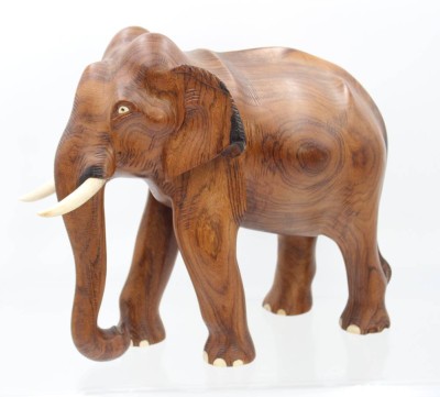 Auktion 359<br>Holzfigur, Elefant, Afrika, 2 Zehennägel fehlen, ca. H-29cm [1]