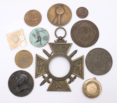 Auktion 359<br>Konvolut div. Plaketten etc., älter, Größte 17 x 13cm [1]