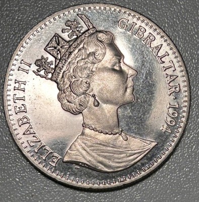 Auktion 359<br>Gibraltar 2,8 Ecus 1994 - Eröffnung Eurotunnel, versilbert [1]