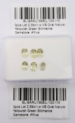 Auktion 359<br>6x Silimanite, ca. 4,9ct [1]