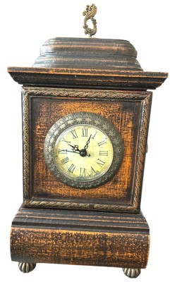 Auktion 359<br>Buffetuhr aus Holz, Batteriewerk läuft, H-33 cm [1]