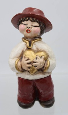 Auktion 359<br>Junge mit Herz, Thun, leider Kopf geklebt, ca. H-20,5cm [1]