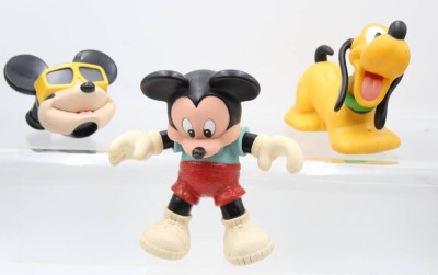 Auktion 359<br>3x Disney-Figuren, davon 1x Bildbetrachter, ca. H-21cm [1]