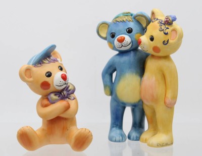 Auktion 359<br>2x Bären-Figuren, Goebel, Rosina Wachtmeister, ca. H-14cm [1]