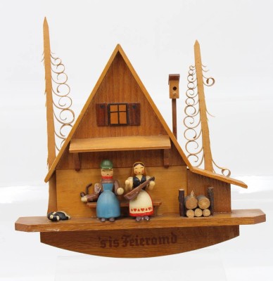 Auktion 359<br>Wanddekoration, Erzgebirge, sis Feieramd, 1x Arm lose, sowie einige Beschädigungen, 21 x 22cm [1]