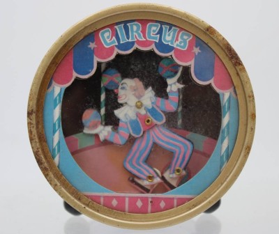 Auktion 359<br>Spieluhr, tanzender Clown, Werk läuft, ca. H-9cm [1]