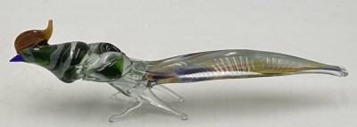 Auktion 359<br>Buntglas Roadrunner, ,wohl Murano, L-30 cm [1]