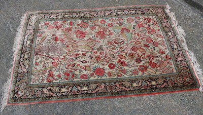 Auktion 359<br>Läufer, Ghom, Seide, ca, 165 x 108cm, reinigungsbedürftig [1]