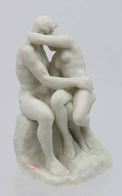Auktion 359<br>Der Kuss nach Rodin, „Mouseion“, Kunstmasse, ca. H-15cm [1]