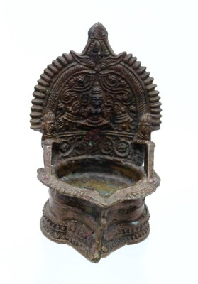 Auktion 359<br>indische Öl-Lampe, älter, H-13,3cm B-8cm [1]