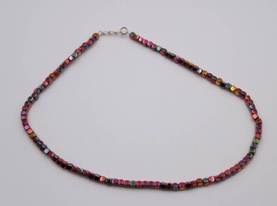 Auktion 359<br>Hämatit-Halskette, Silberbschließe, L-40cm [1]