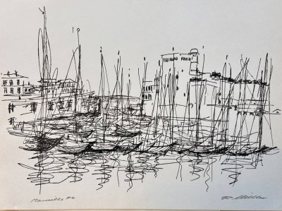 Auktion 359<br>P. Müller, 1974/75, 2 Lithografien, beide Marsaille betitelt, BG ca. 31x42 cm [1]
