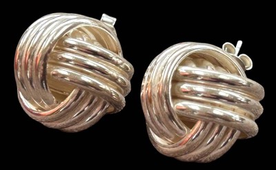 Auktion 360<br>Paar Silber-Ohrstecker, Knoten, 8,8 gr [1]