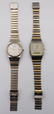Auktion 360<br>2x Citizen-Quarz Herrenarmbanduhren, Werke nicht geprüft, Tragespuren, ca. D-3,3cm [1]