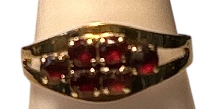 Auktion 360<br>Goldring-333- mit Granate, 1,5 gr., RG 53, [1]