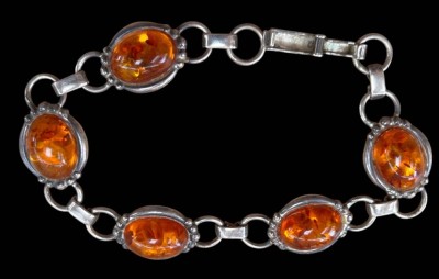 Auktion 360<br>Bernstein-Armband-925-, L-ca. 18 cm, 17,6 gr [1]
