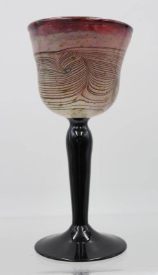 Auktion 360<br>Kunstglas-Kelch, Eisch, datiert '81, ca. H-20,5cm [1]