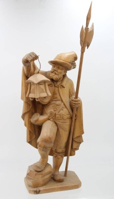 Auktion 360<br>Holzfigur, Nachtwächter, ca. H-46cm [1]