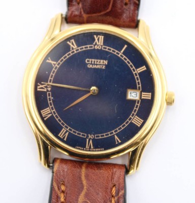 Auktion 360<br>Herren-Armbanduhr, Citizen Quarz, guter Zustand, Werk nicht geprüft, D-3,4cm [1]