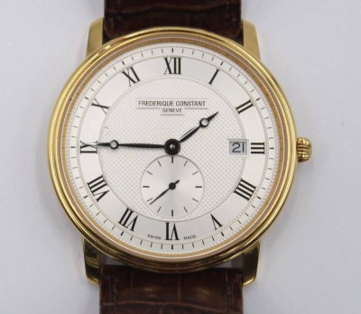 Auktion 360<br>Herren-Armbanduhr, Frederique Constant, Slimline, D-3,5cm, guter Zustand [1]