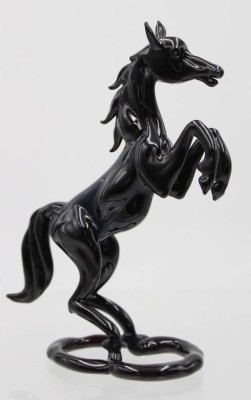 Auktion 360<br>Kunstglas-Figur, steigendes Pferd, Lauscha?, ca. H-14,5cm [1]