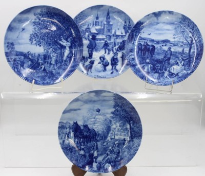 Auktion 360<br>4x Sammelteller, Berlin Design, Die vier Jahreszeiten, ca. D-24cm [1]