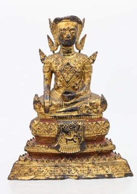 Auktion 360<br>Buddha, Thailand, 19. Jhd., Altersspuren, ca. H-15,5cm [1]