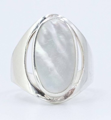 Auktion 360<br>Perlmutt Ring, 925er Silber, RG 59, 7,0g [1]