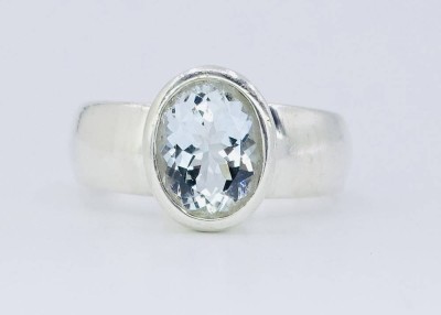Auktion 360<br>Aquamarin Ring, Silber 950er , PINK CITY, RG 53, 8,4 g [1]