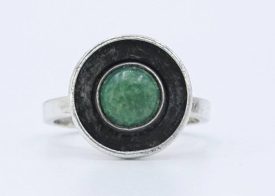Auktion 360<br>835er Silberring mit grünem Stein, RG 54, 4,2 g [1]
