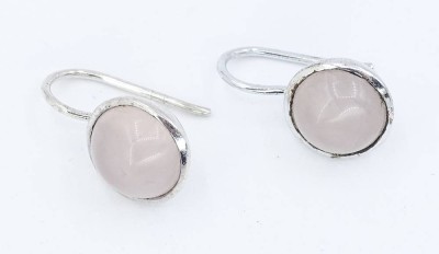 Auktion 360<br>Ohrringe mit Rosenquartz, 925er Silber, L- 1,5 cm, 3,4 g [1]