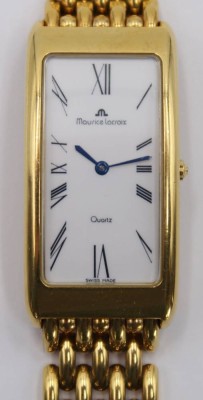 Auktion 360<br>Armbanduhr, Maurice Lacroix, Quarz, Werk nicht geprüft, vergoldet, ca. 4,2 x 2,2cm [1]